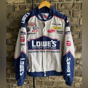 Vintage NASCAR Jimmie Johnson #48 Lowe’s Racing Jacket Mens L Racing Champions